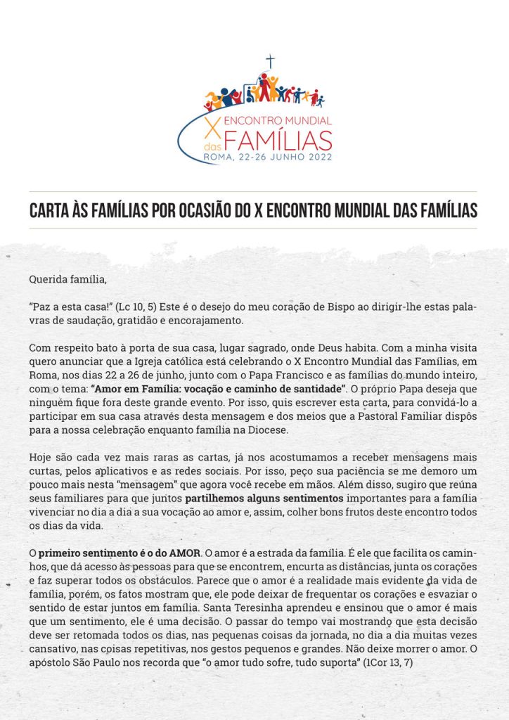 Missa de abertura do X Encontro Mundial das famílias acontece na